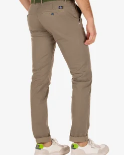 Napier Twill Stretch Print broek - Sand Stone