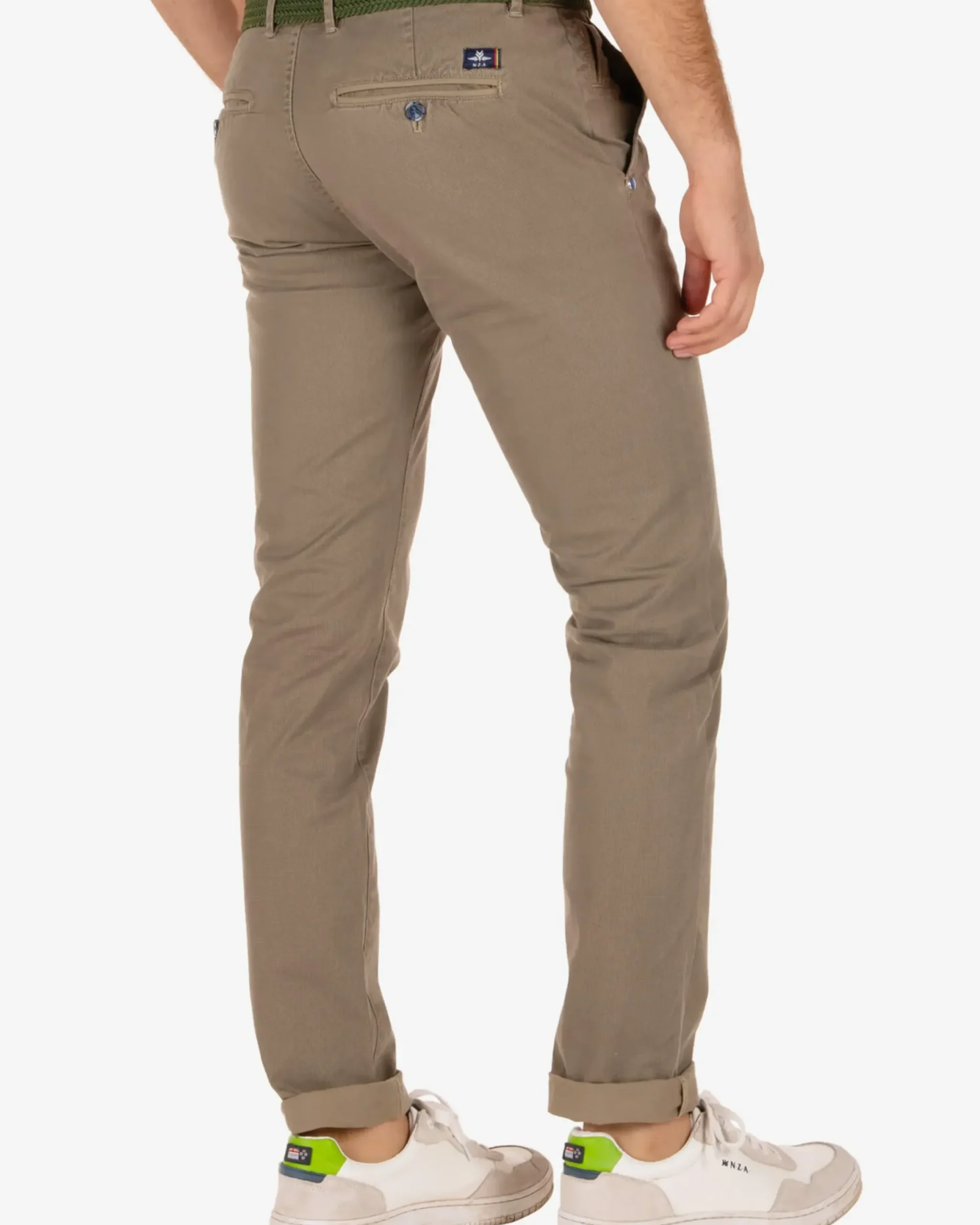 Napier Twill Stretch Print broek - Sand Stone