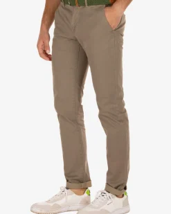 Napier Twill Stretch Print broek - Clay Brown
