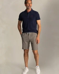 Navy badstof polo