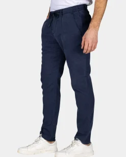Navy chino met koord in de taille