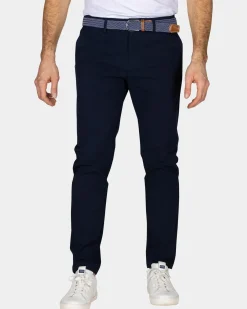 Navy chino met stretch
