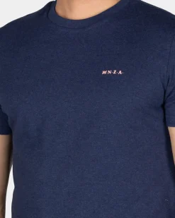 Navy effen t-shirt van organisch katoen