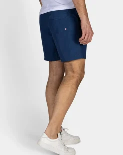 Navy effen zwembroek met lycra binnenbroek