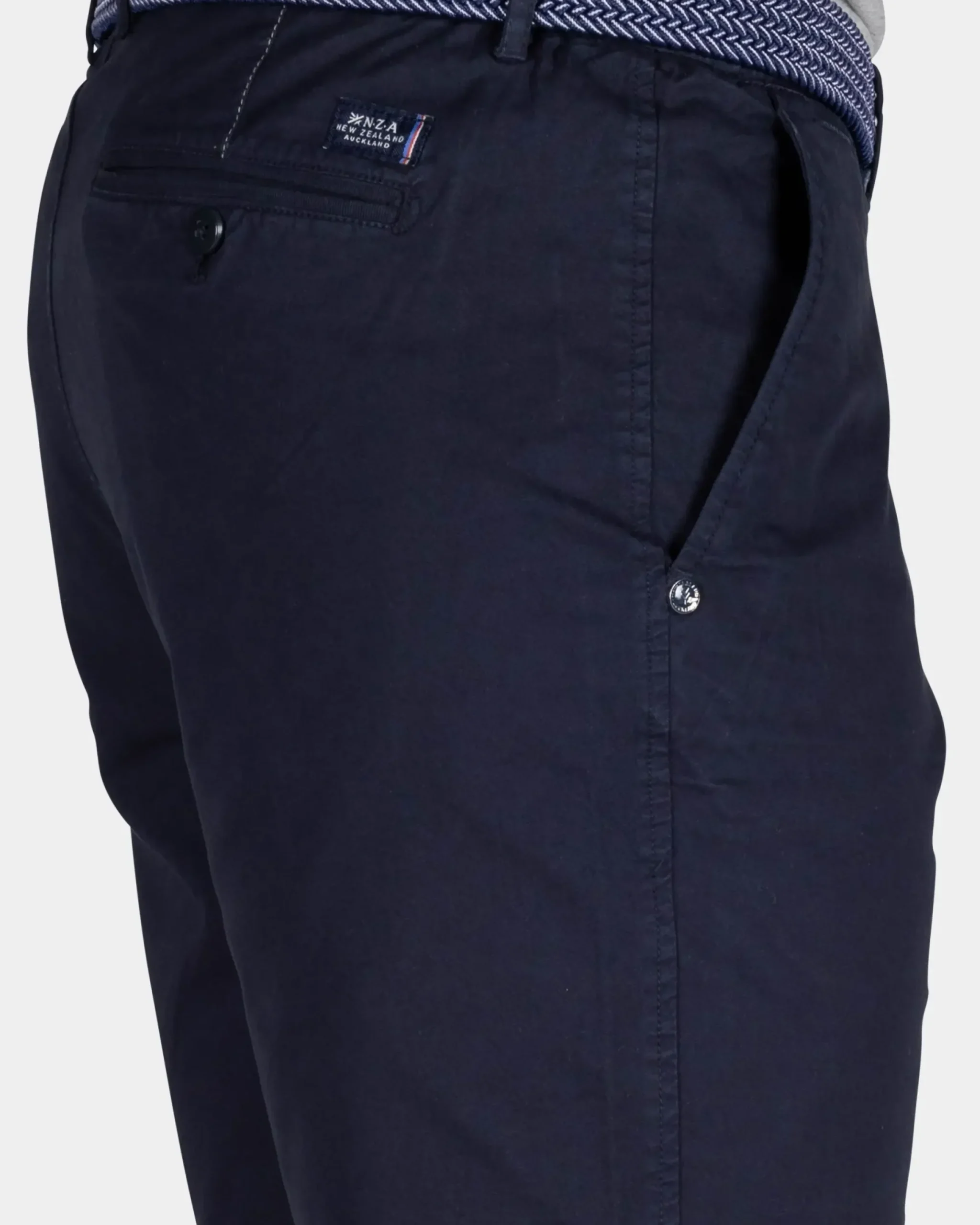 Navy katoenen chino short