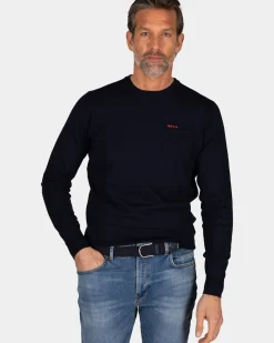 Navy katoenen longsleeve