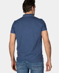 Navy katoenen polo