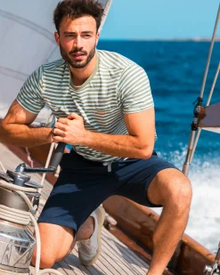 Navy katoenen shorts