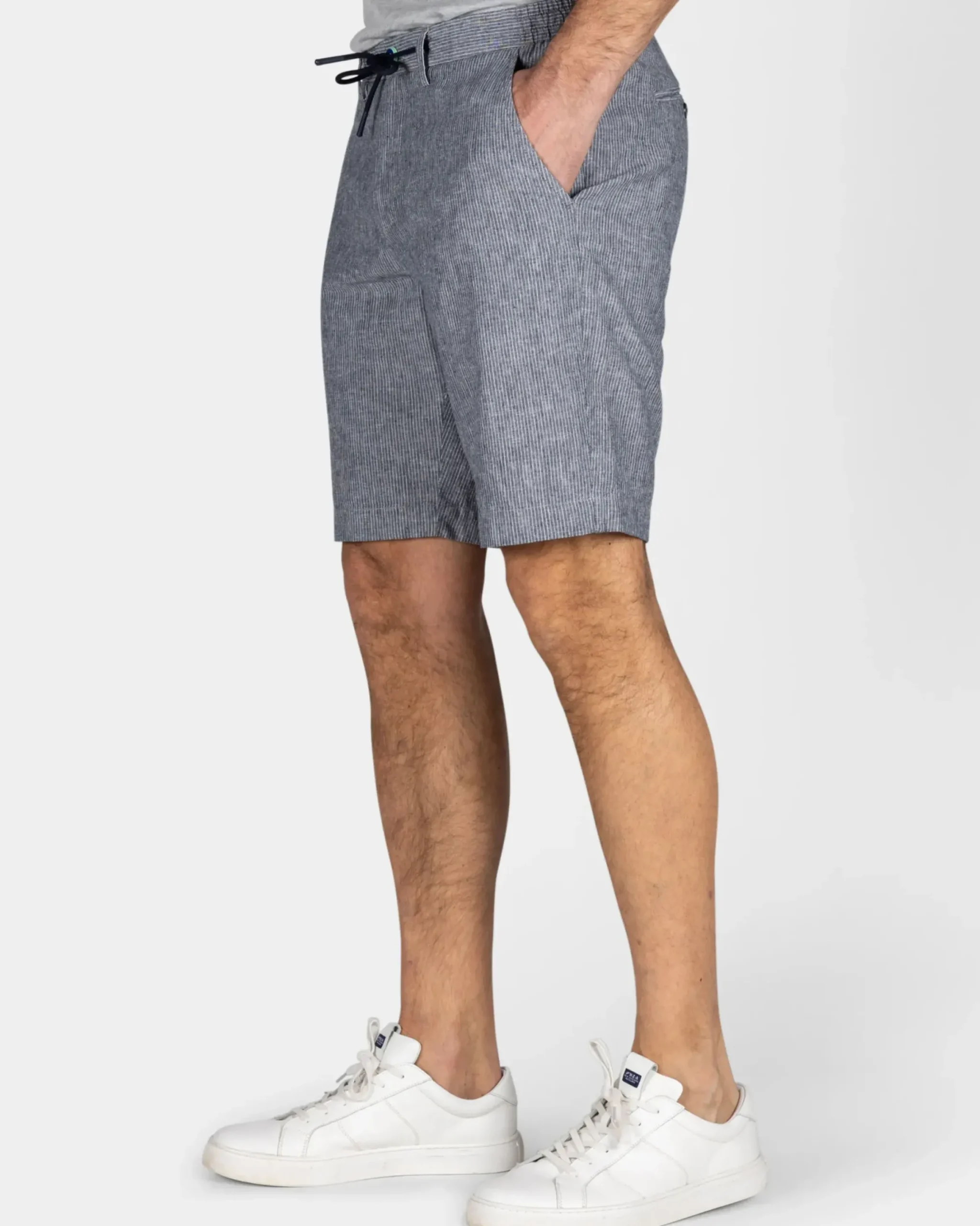 Navy linnen cargo short