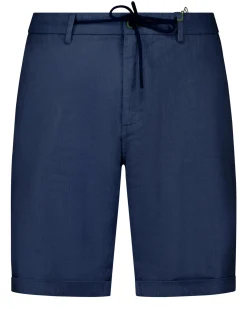 Navy linnen stretch short