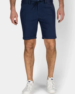Navy stretch chino short