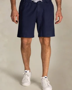 Navy stretch chino shorts