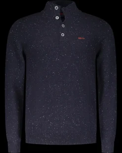 Navy trui met knoopssluiting - Winter Navy