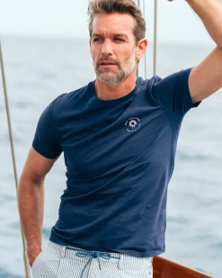 Navy t-shirt van katoen