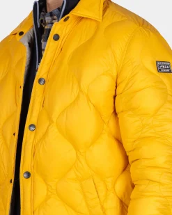 Okergele gewatteerde jas - Warm Ocre