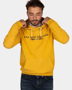 Okergele hoodie met logo - Warm Ocre