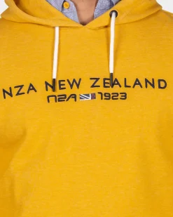Okergele hoodie met logo - Warm Ocre