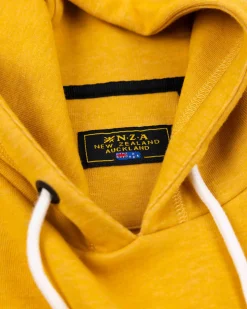 Okergele hoodie met logo - Warm Ocre