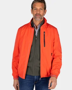 Oranje bomberjack met stretch
