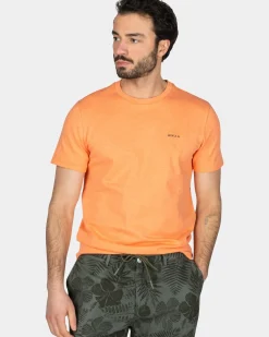 Oranje effen t-shirt van organisch katoen
