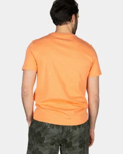 Oranje effen t-shirt van organisch katoen