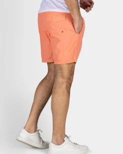Oranje effen zwembroek met lycra binnenbroek