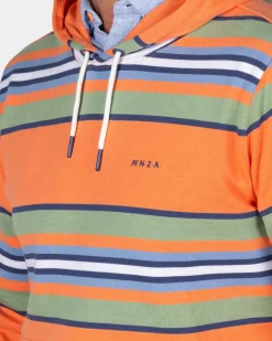 Oranje gestreepte hoodie