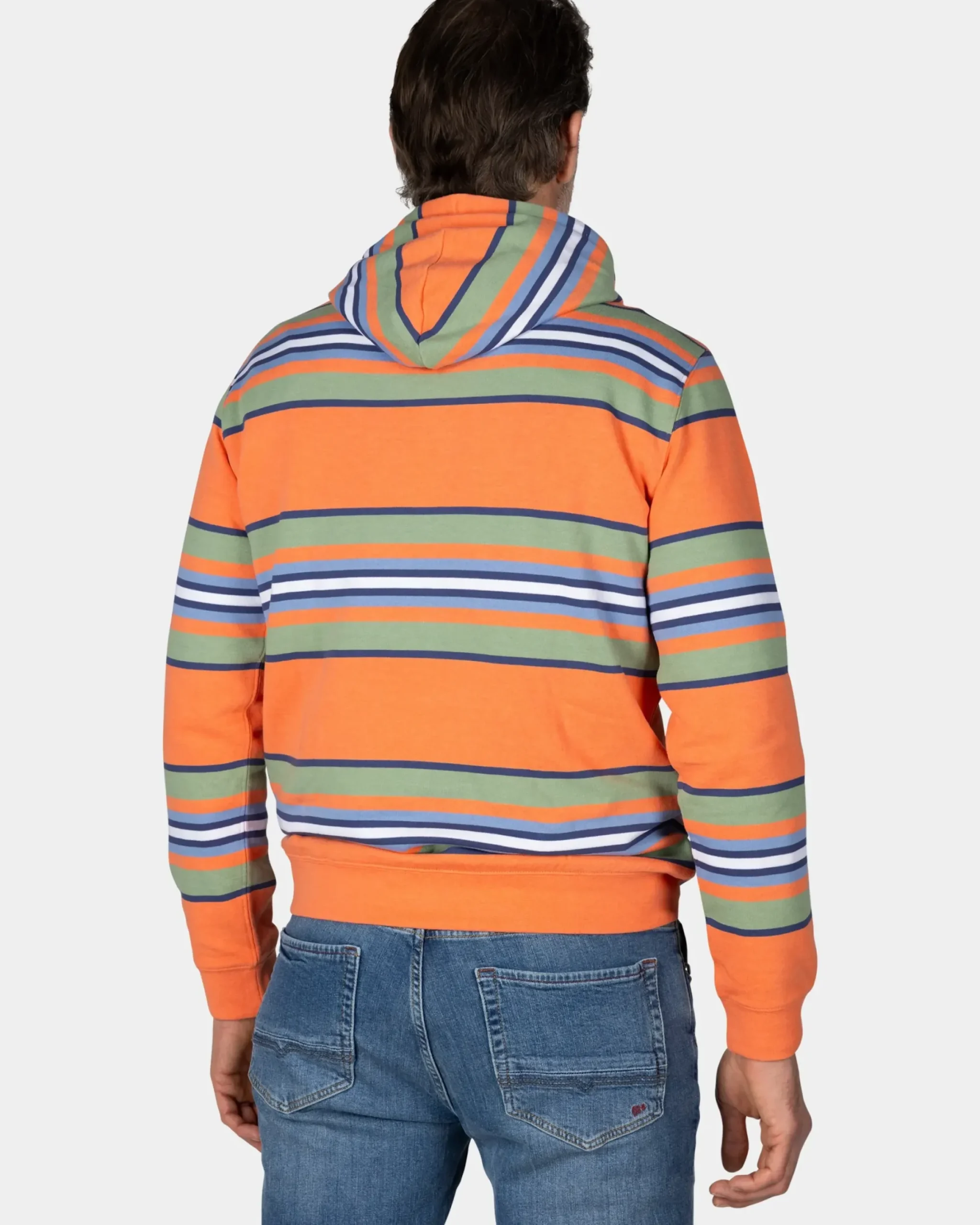 Oranje gestreepte hoodie