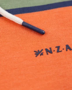 Oranje gestreepte hoodie