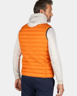Oranje gewatteerde bodywarmer - Almond Orange