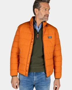 Oranje gewatteerde jas - Almond Orange