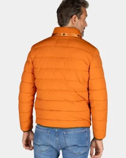 Oranje gewatteerde jas - Almond Orange
