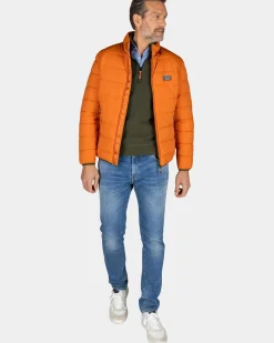 Oranje gewatteerde jas - Almond Orange