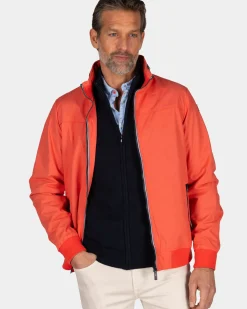 Oranje katoenen bomber