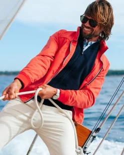 Oranje katoenen bomber