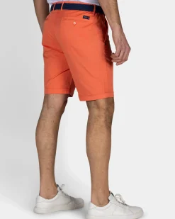 Oranje katoenen chino short