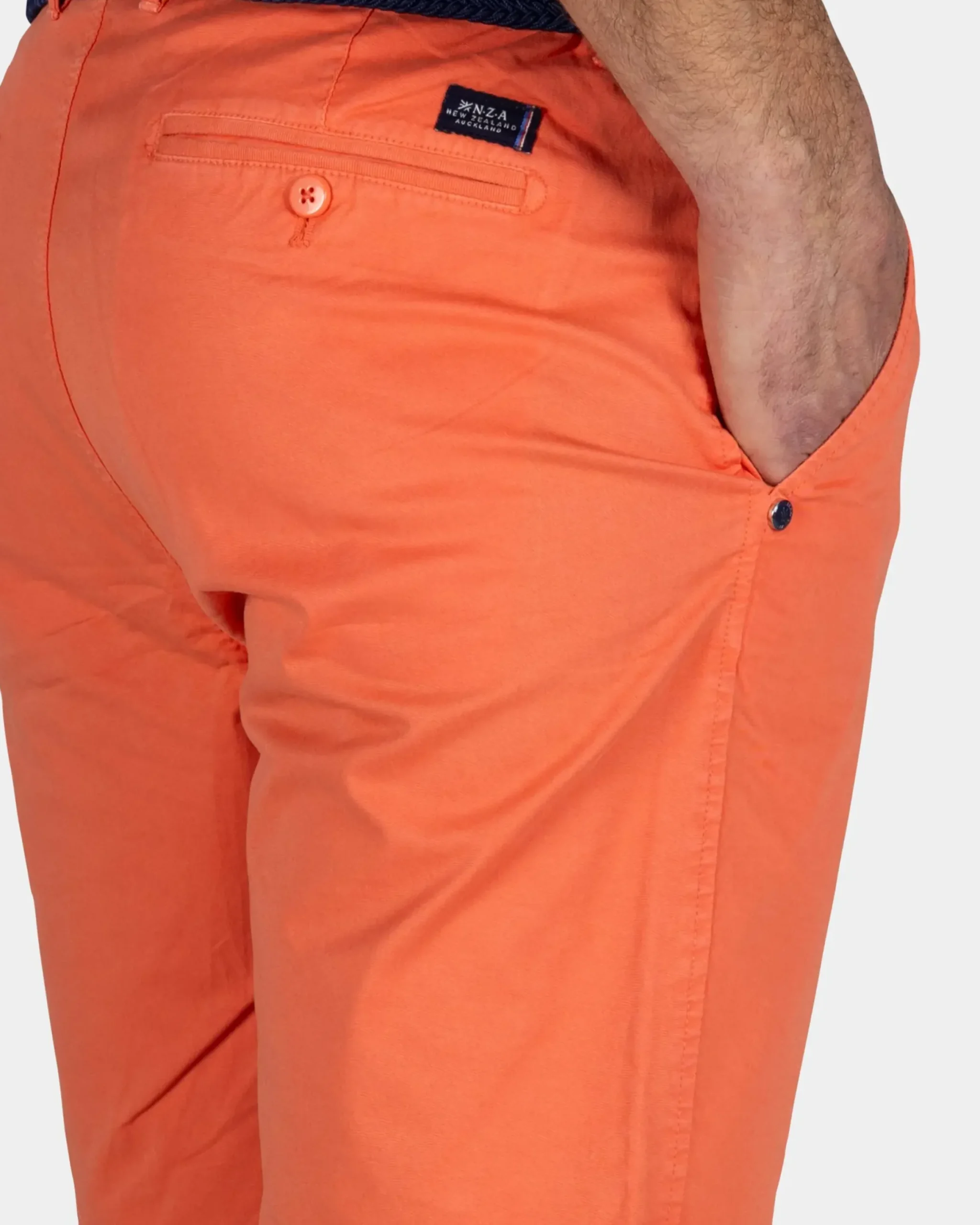 Oranje katoenen chino short