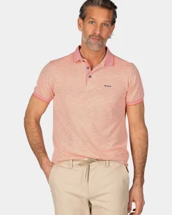 Oranje polo met modaal