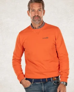 Oranje sweater met ronde hals - Ginger Orange