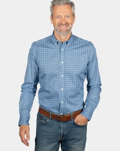 Overhemd met lange mouwen en print Rotootuaura - Ink Navy