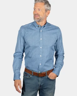 Overhemd met lange mouwen en print Rotootuaura - Ink Navy
