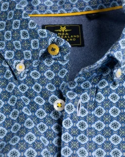 Overhemd met lange mouwen en print Rotootuaura - Ink Navy