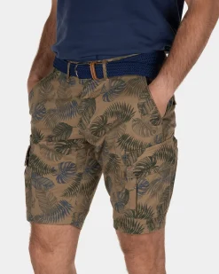 Palmerston korte broek met print - Tobacco Brown