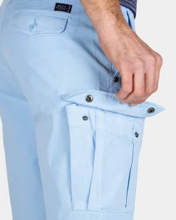 Pastelblauw cargo short