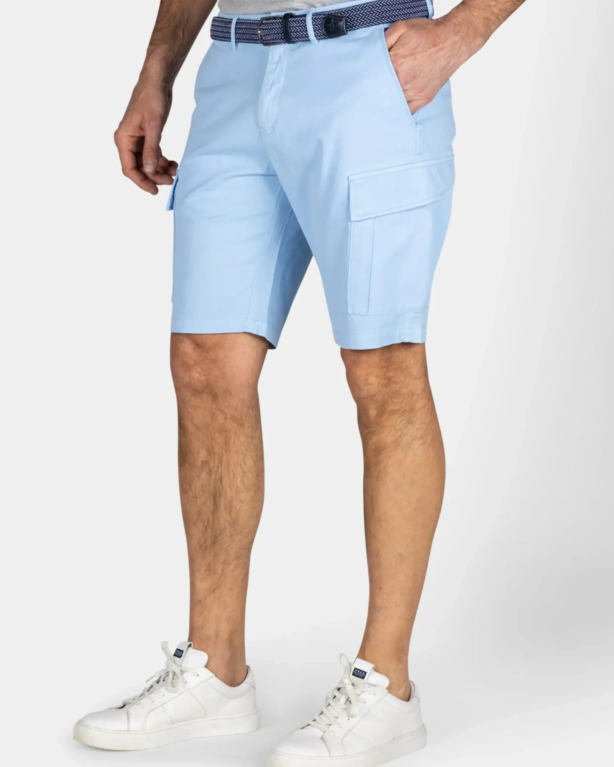 Pastelblauw cargo short