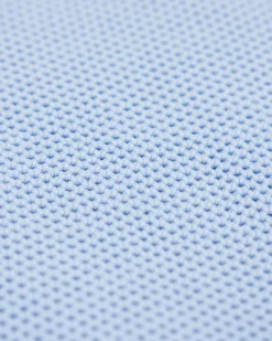 Pastelblauwe basis pullover met halve rits