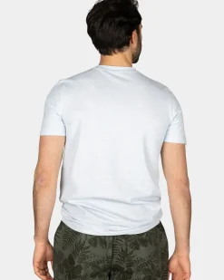 Pastelblauw t-shirt met elastaan