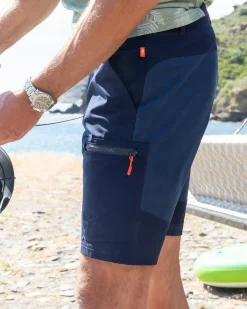 Polyester stretch cargo shorts - Industrial Navy