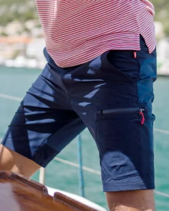Polyester stretch cargo shorts - Industrial Navy