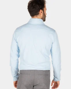 Polyester trui met rits - Universal Blue